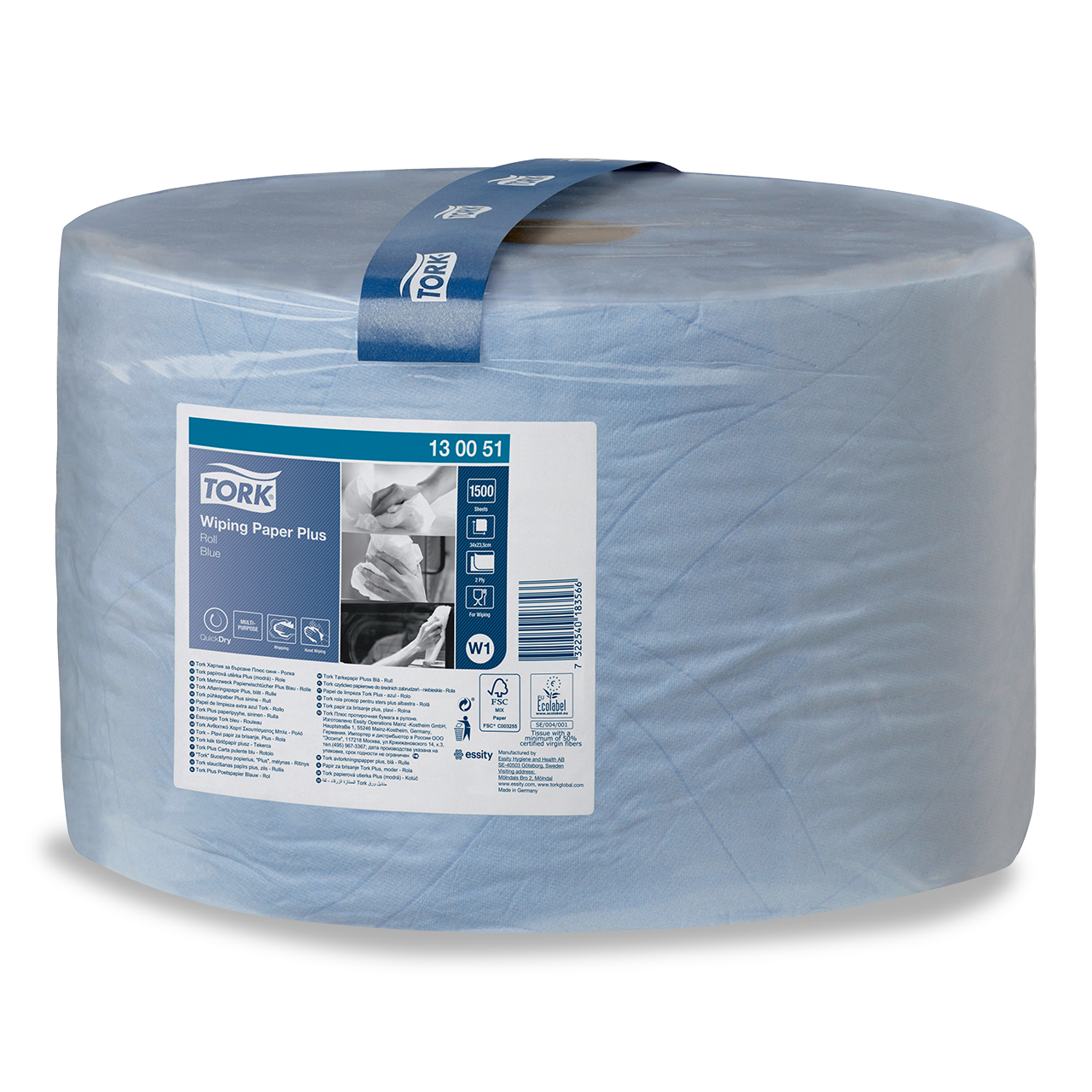 Tork Papier essuyage multi résistant QD W1