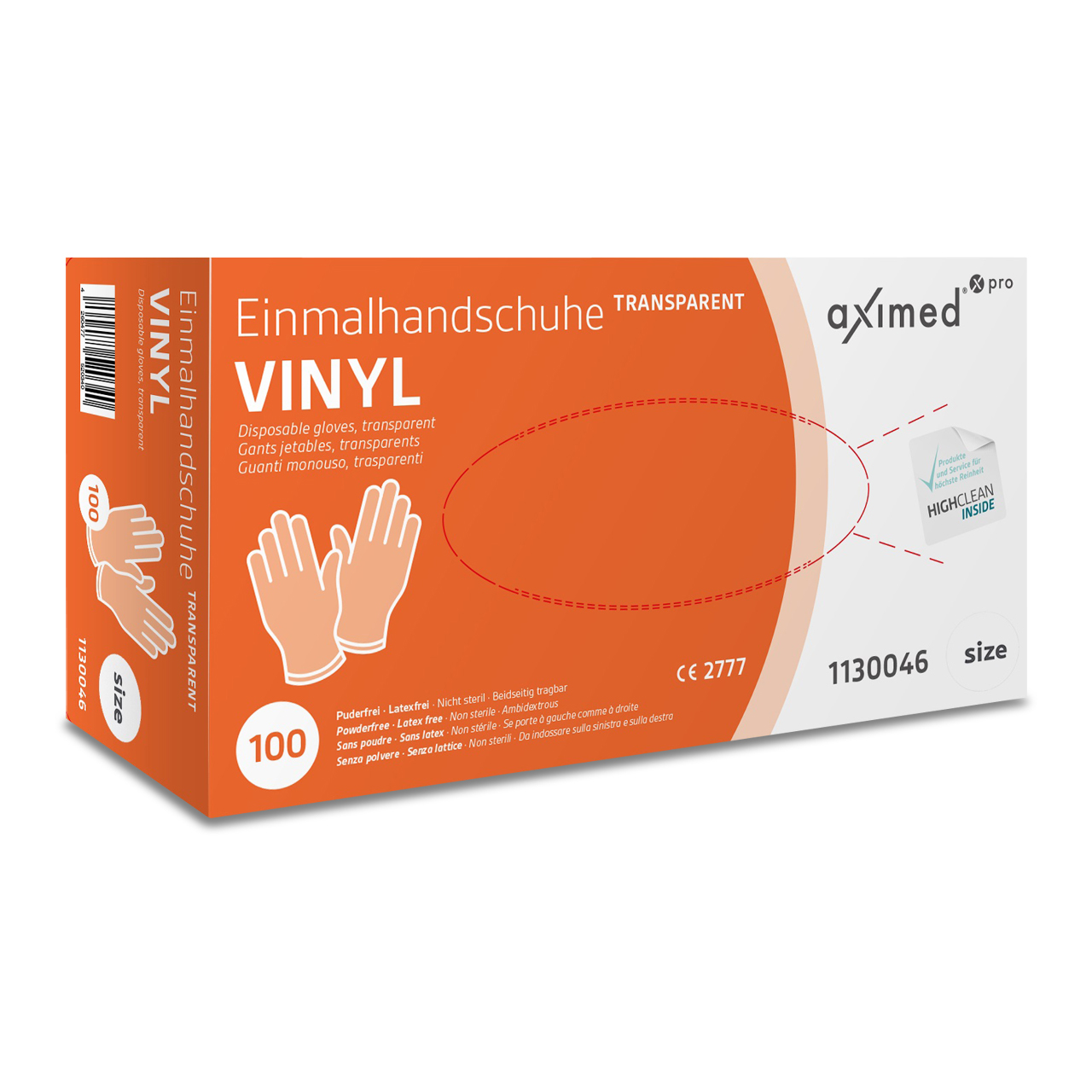 Aximed® pro Gants vinyle V45+ Transparent S Aximed® pro Gants vinyle V45+ Transparent S