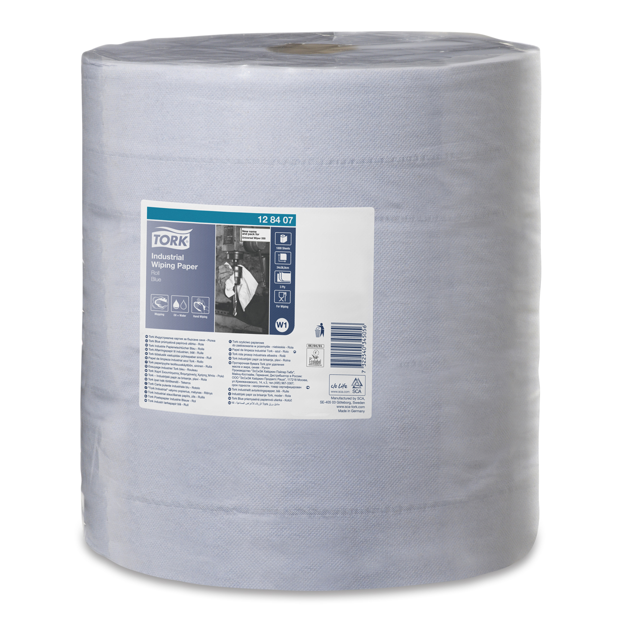 Tork Papier d'essuyage Industriel bleu W1 Tork Papier d'essuyage Industriel bleu W1