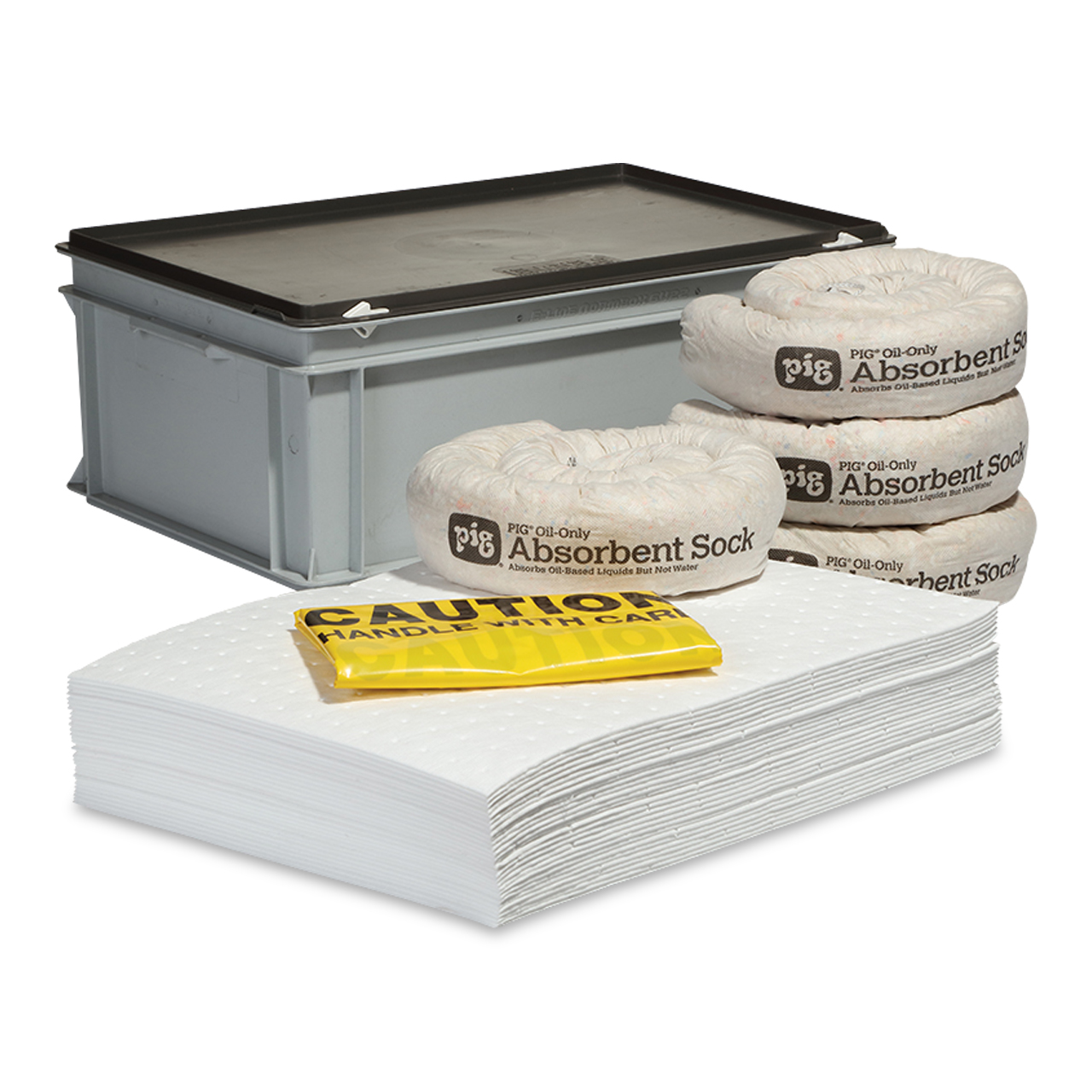 PIG® Euronorm Kit d'urgence petite boîte huile uniquement