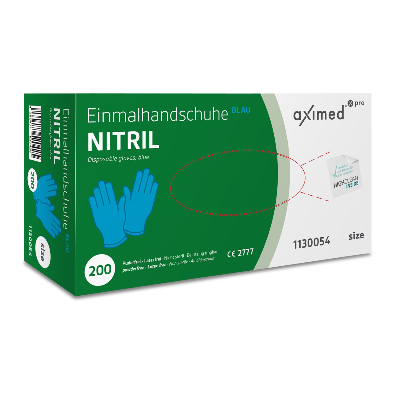 Aximed® pro Gants nitrile N35+ Bleu 200 M