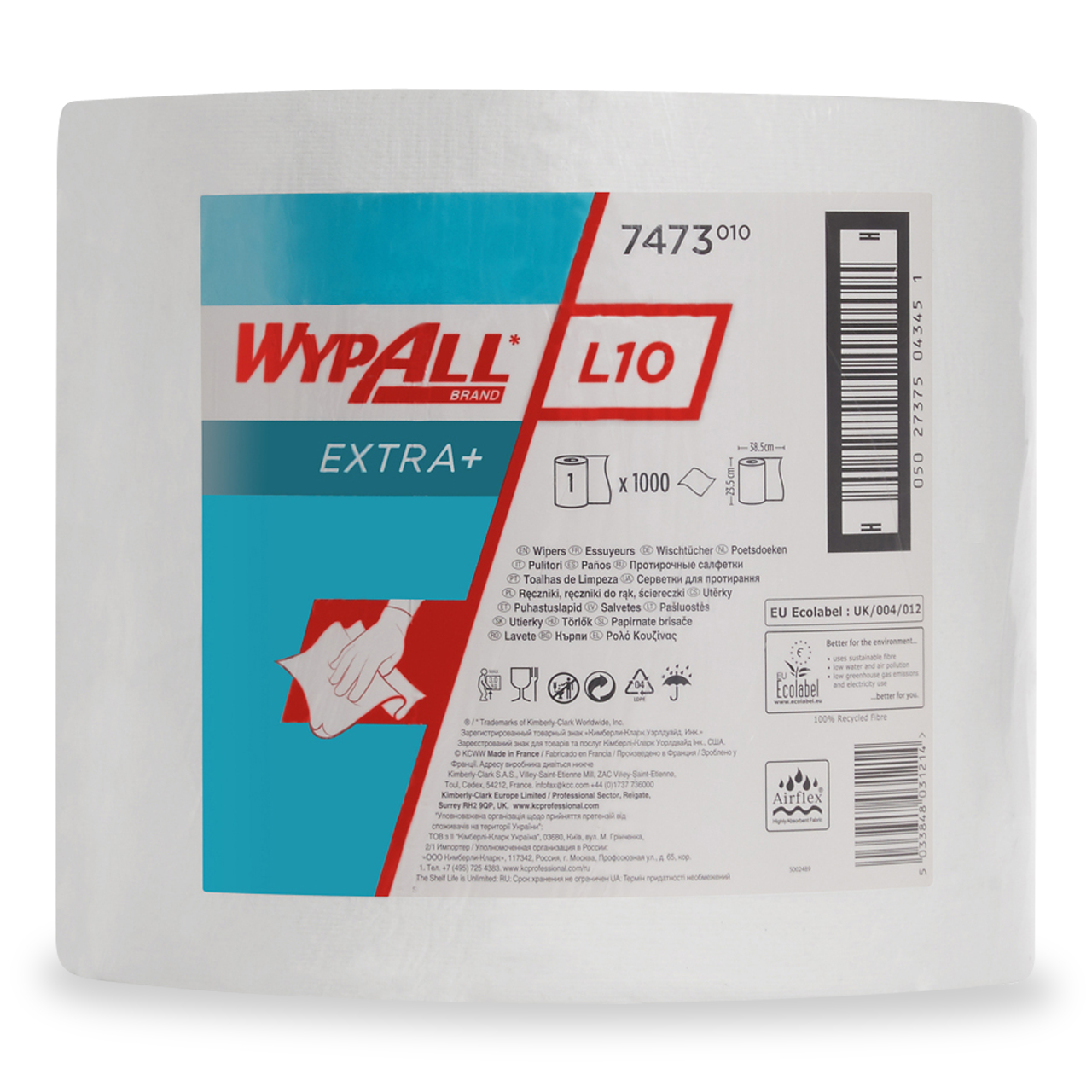 WypAll® L10 EXTRA+ Essuyeurs - Grand rouleau / Blanc