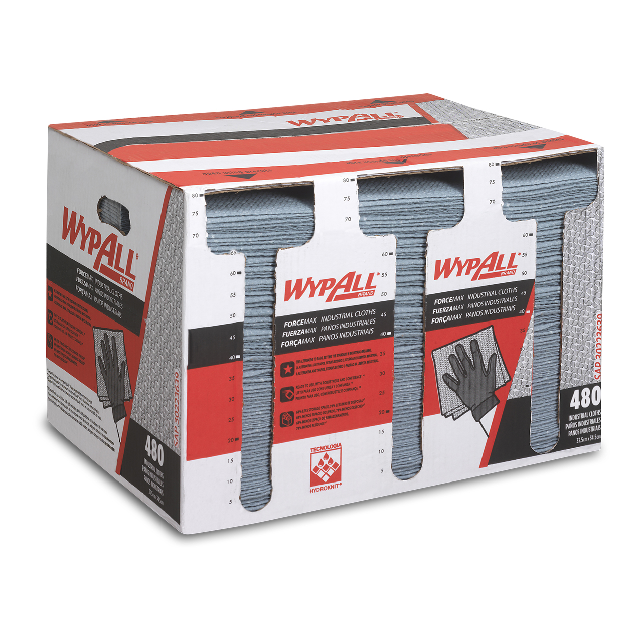 WypAll® ForceMax Chiffons - pliés 1/4