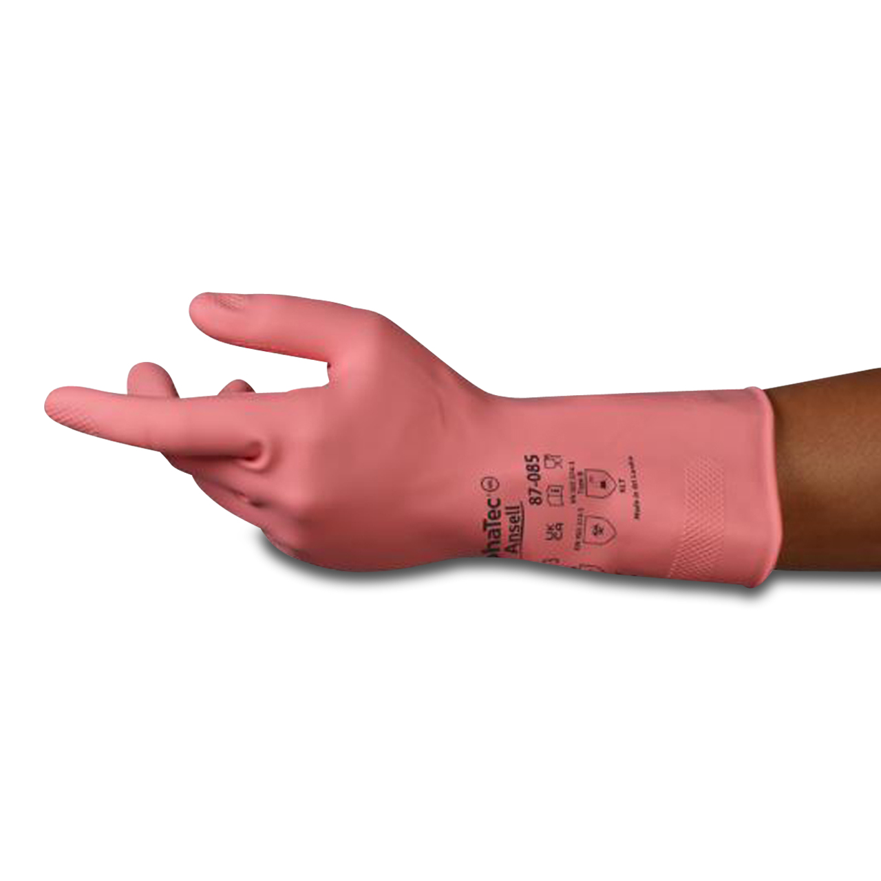 Gants en caoutchouc naturel AlphaTec® 87-085 Rose