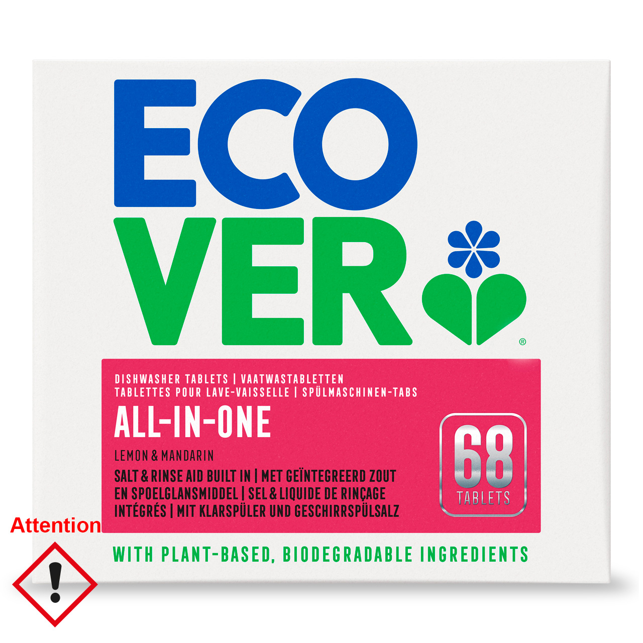 ECOVER® Tablettes lave-vaisselle All-in-one 68 pièces