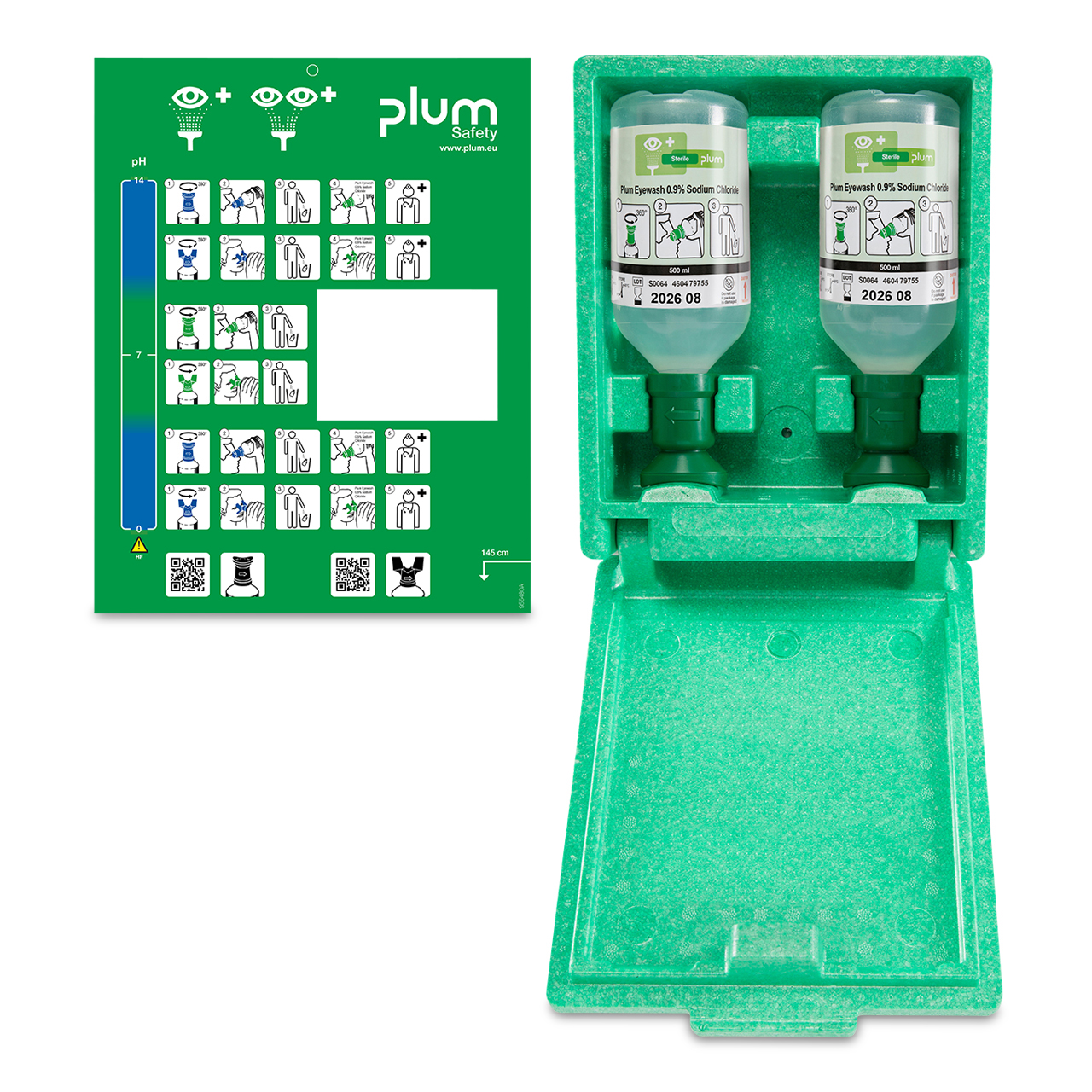 PLUM Station lave-oeil 2x NaCl à 500 parois PLUM Station lave-oeil 2x NaCl à 500 parois