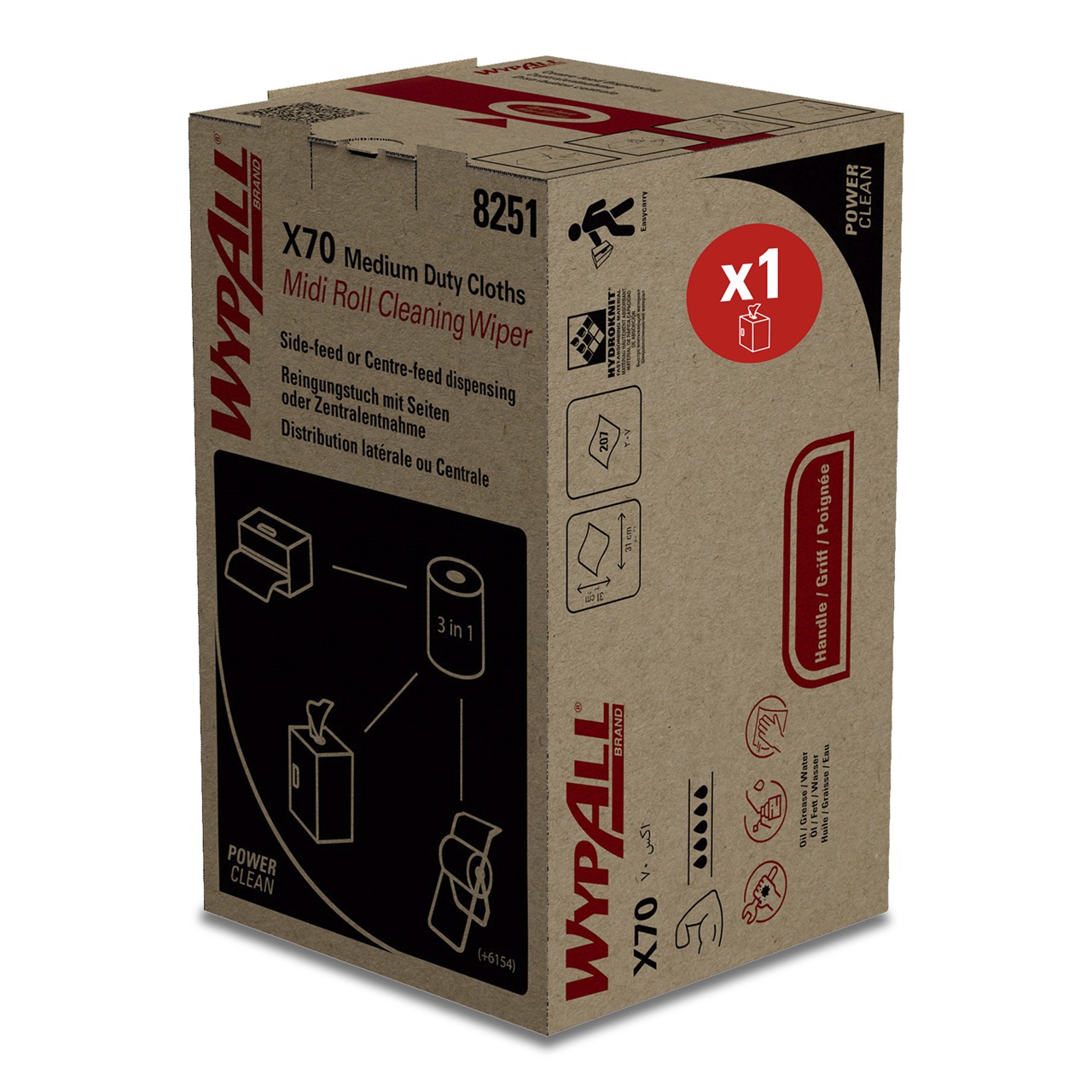 WypAll® X70 Chiffons - Rouleau Midi / Bleu WypAll® X70 Chiffons - Rouleau Midi / Bleu