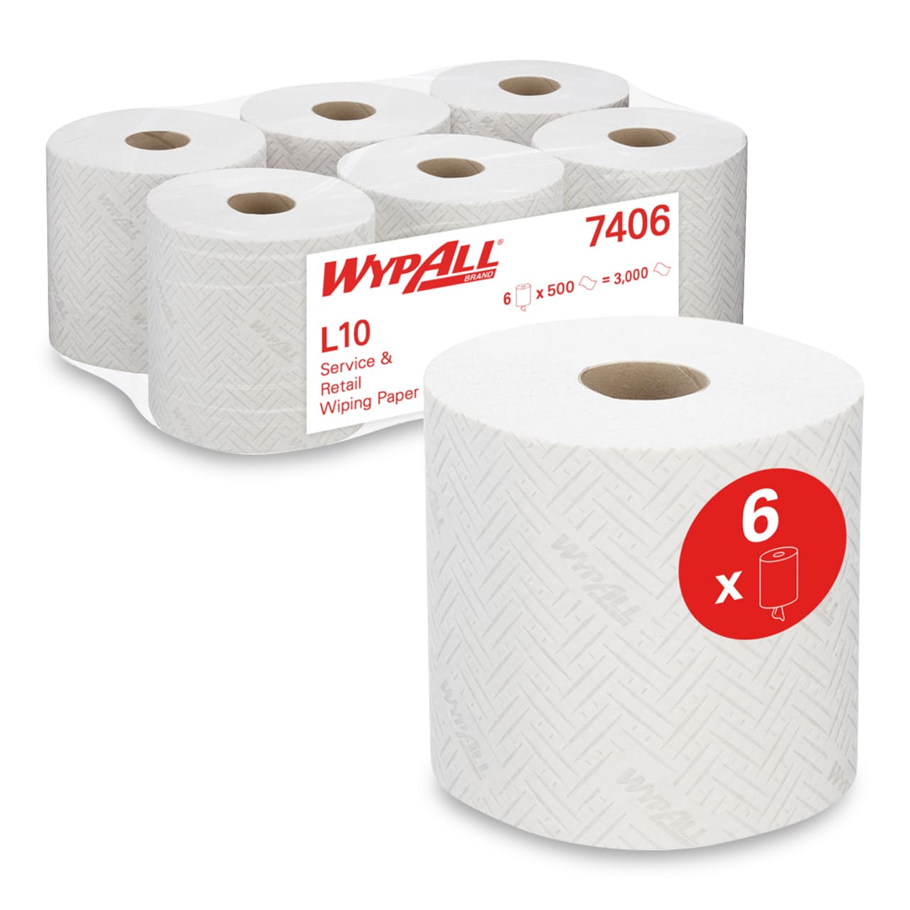 WypAll® L10 Essuyeurs RCS & Reach Plus - Dévidage central