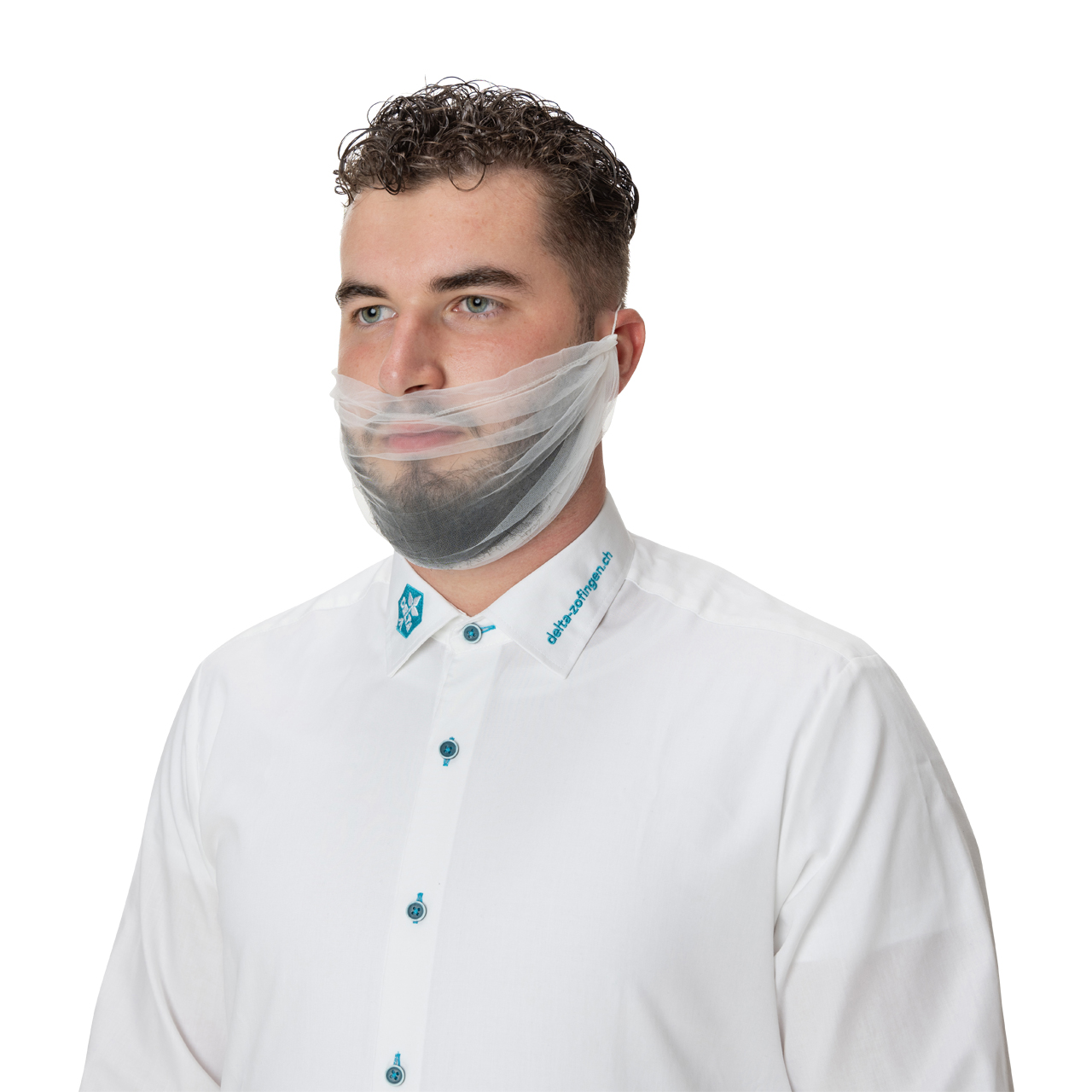 Solida Masque à barbe Micro-Mesh blanc XL