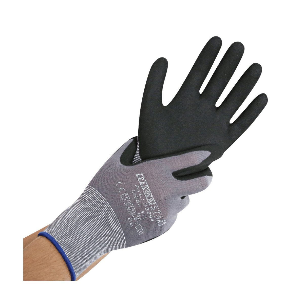 Gants en tricot fin Ergo Flex gris 2XL