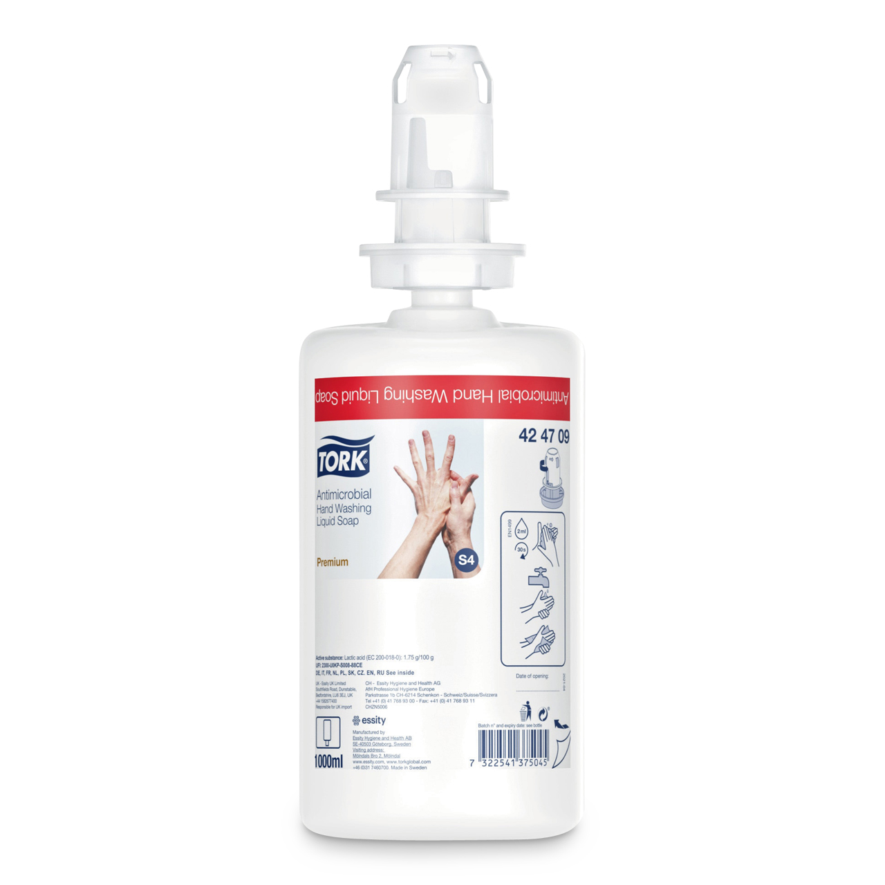 Savon liquide désinfectant pour les mains Tork S4 Savon liquide désinfectant pour les mains Tork S4