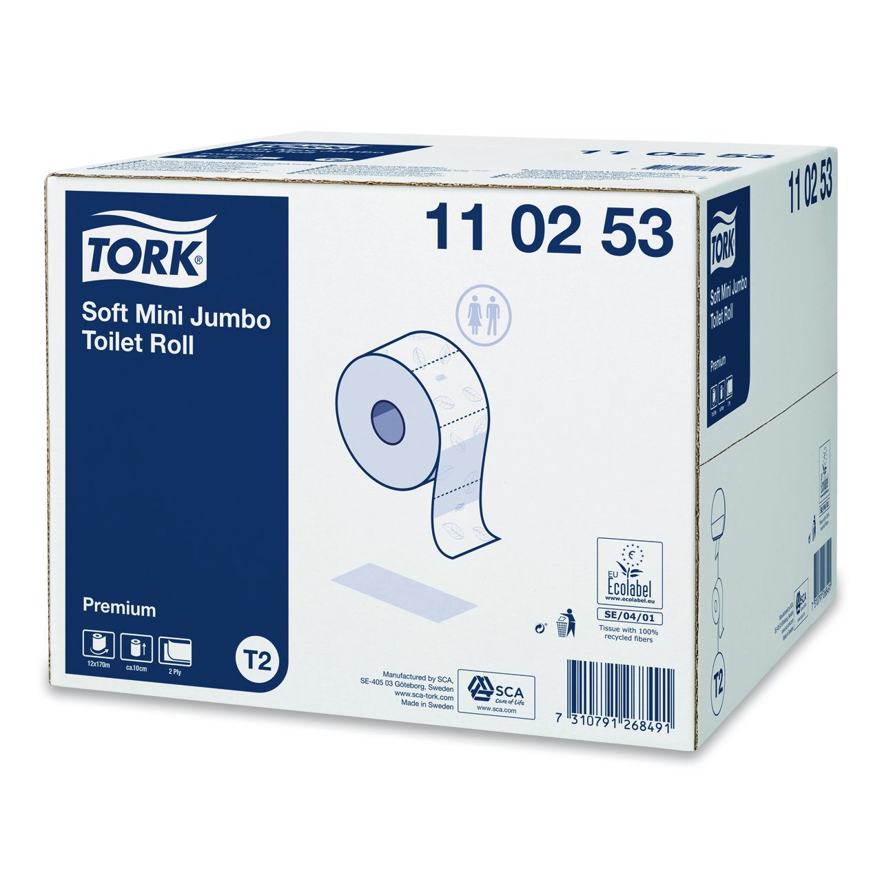 Tork Papier toi. Mini Jumbo doux T2 Premium Tork Papier toi. Mini Jumbo doux T2 Premium