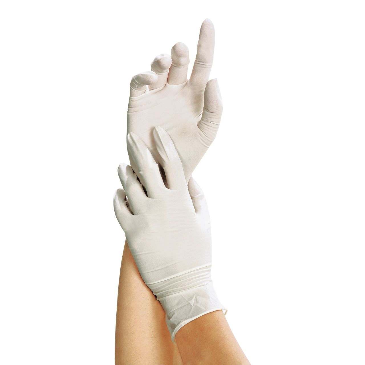 Gants en latex SKIN blancs S