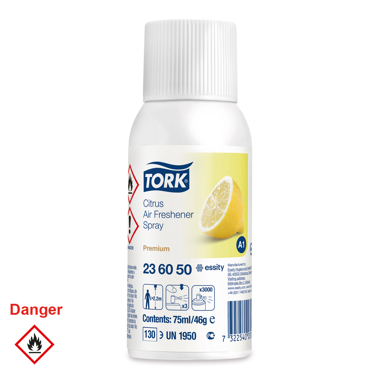 Tork Aérosol désodorisant agrumes A1 Tork Aérosol désodorisant agrumes A1