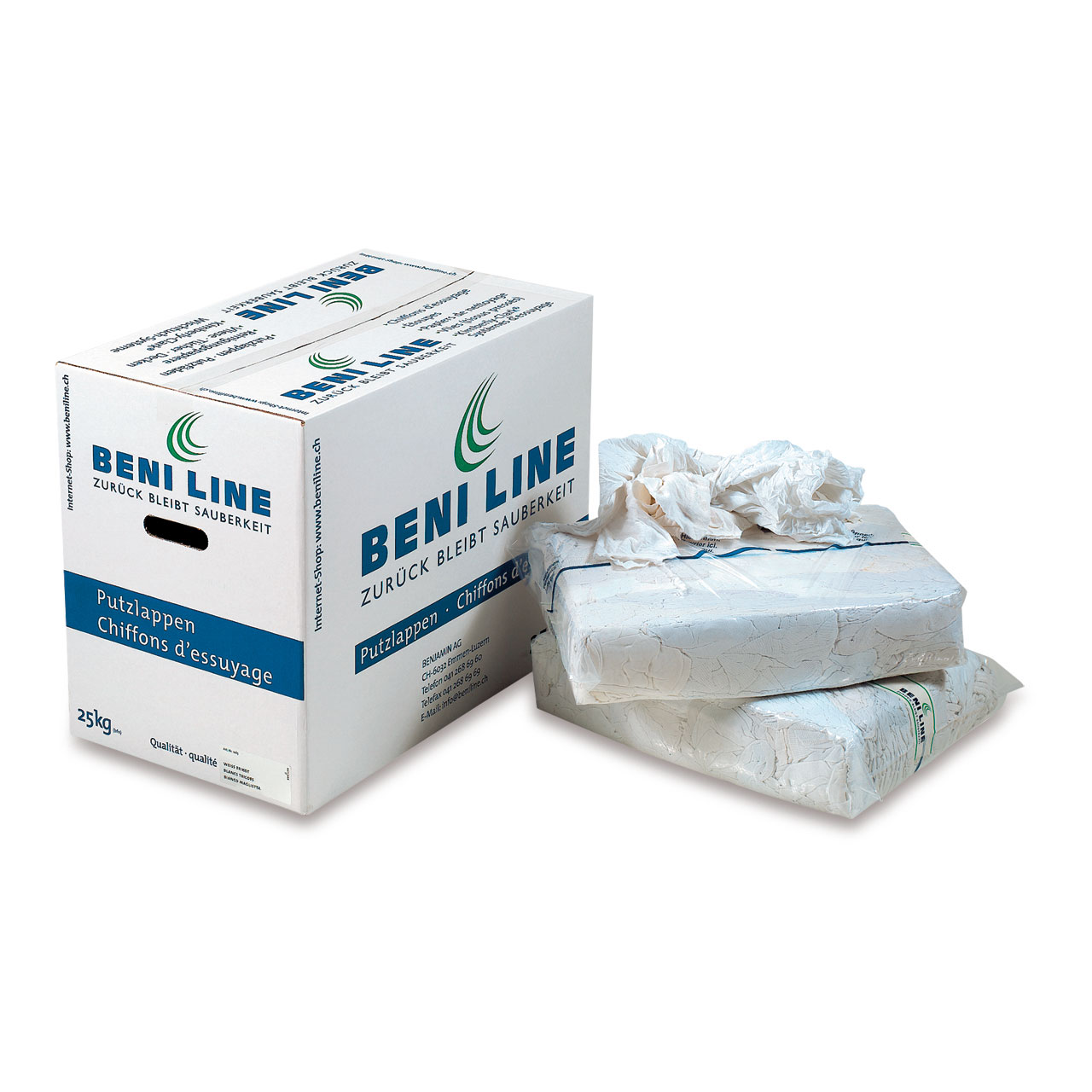 BENILINE® Chiffons de nettoyage blanc tricot 1