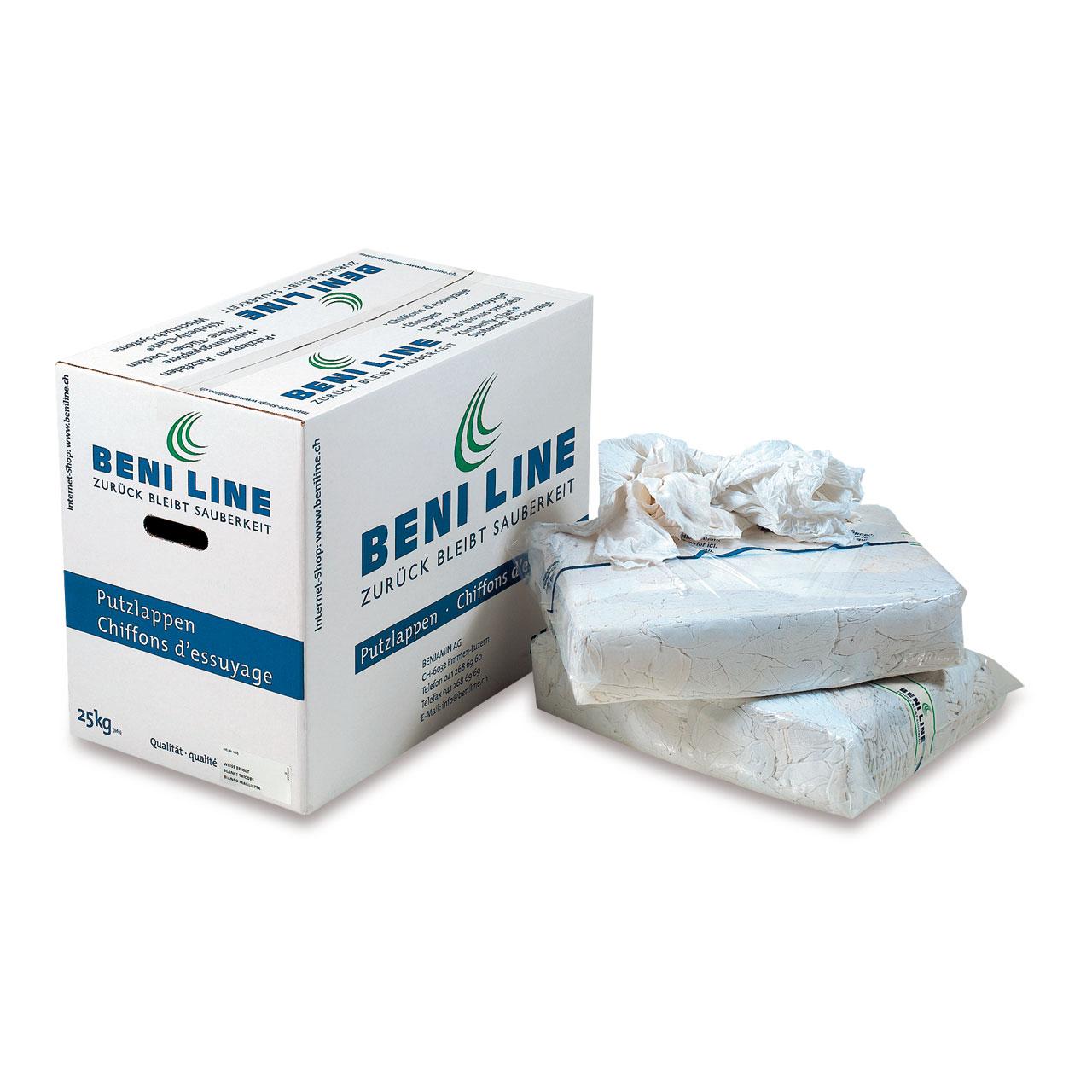 BENILINE® Chiffons de nettoyage blanc tricot 2