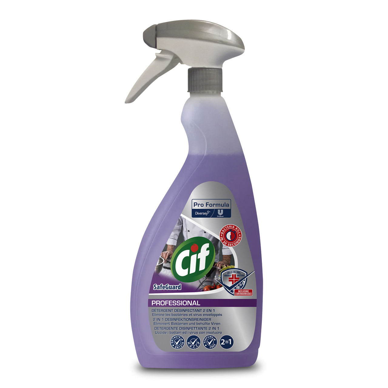 Cif Professional Détergent désinfectant Safeguard 2in1 750 ml