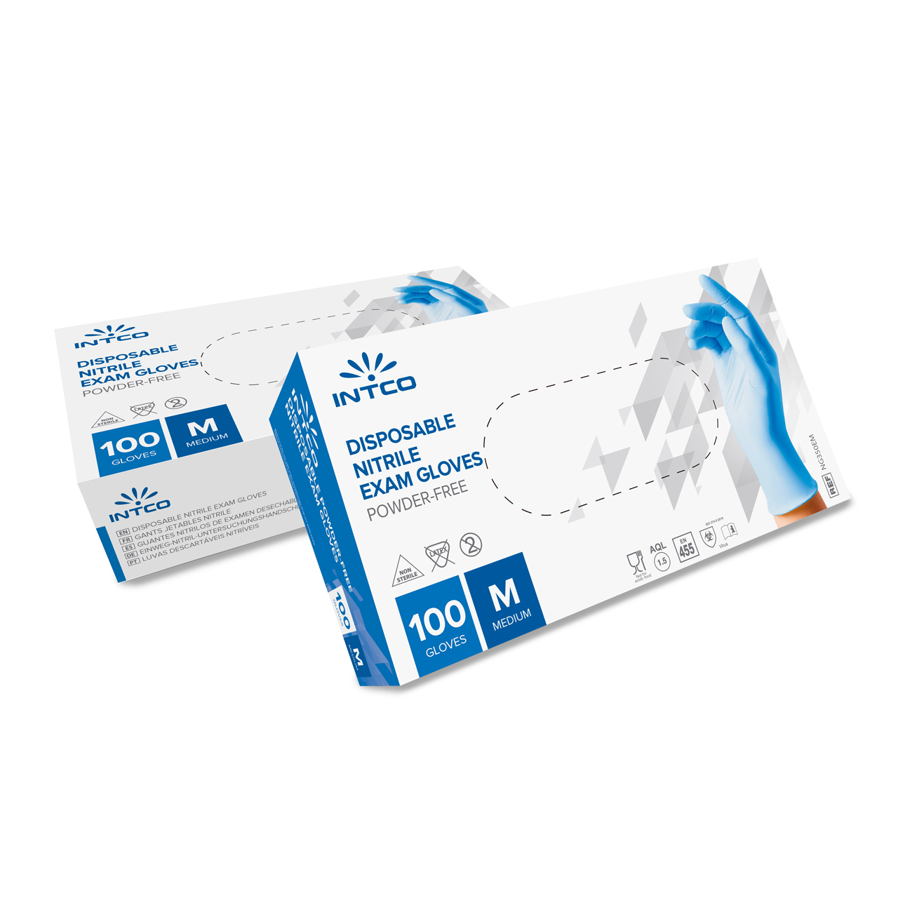 INTCO Gant d'examen en nitrile 35 bleu INTCO Gant d'examen en nitrile 35 bleu