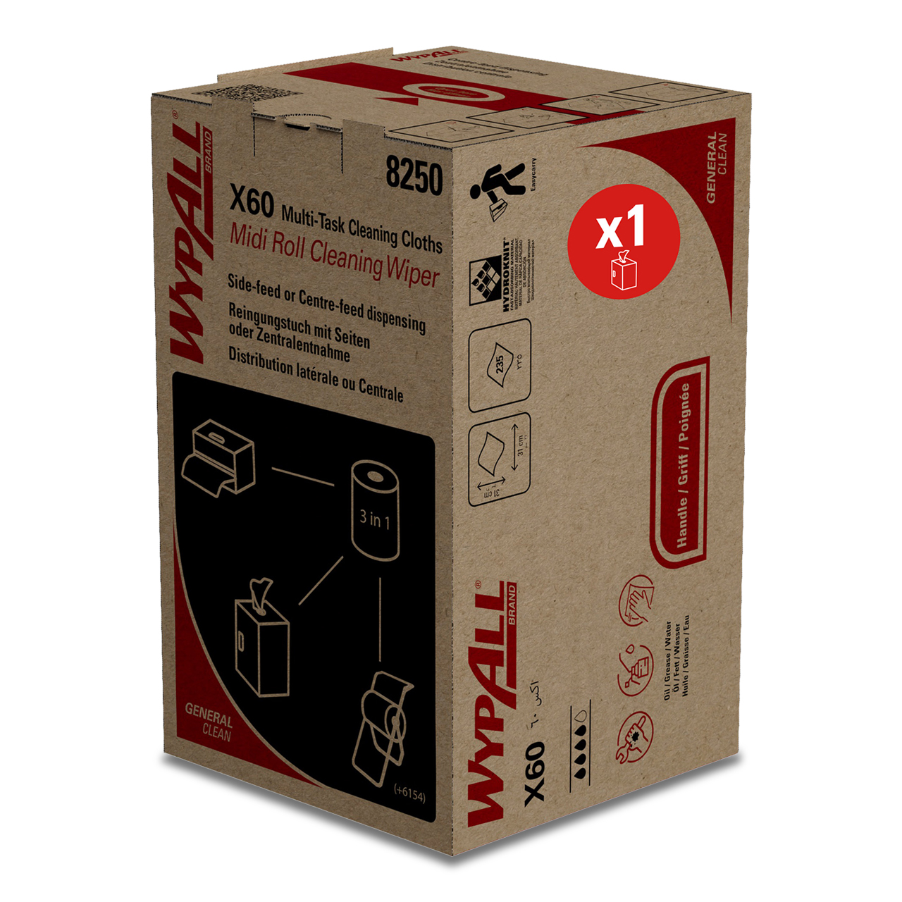 WypAll® X60 Chiffons - Rouleau Midi / Bleu WypAll® X60 Chiffons - Rouleau Midi / Bleu