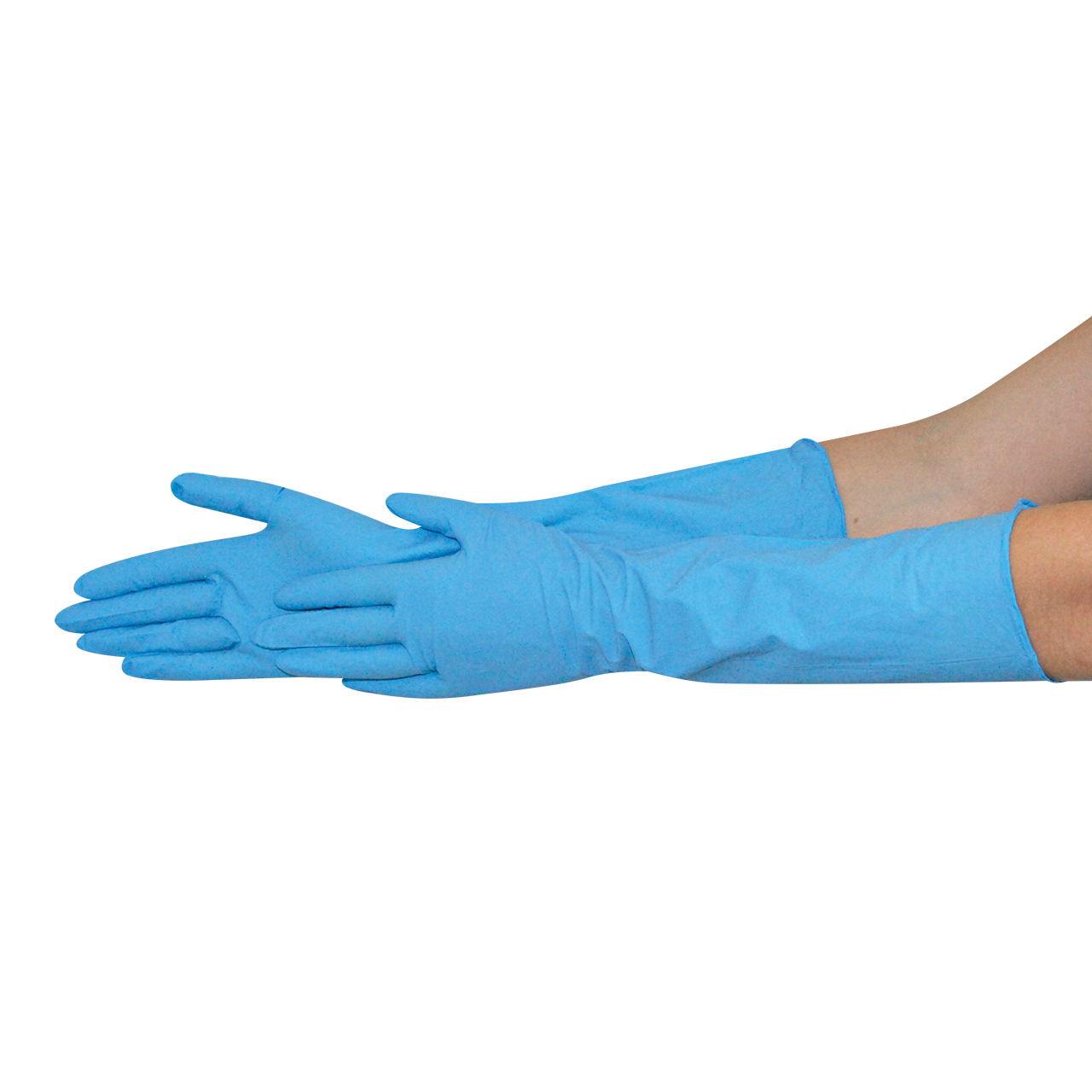 Gants en nitrile Extra Safe Superlong bleus S