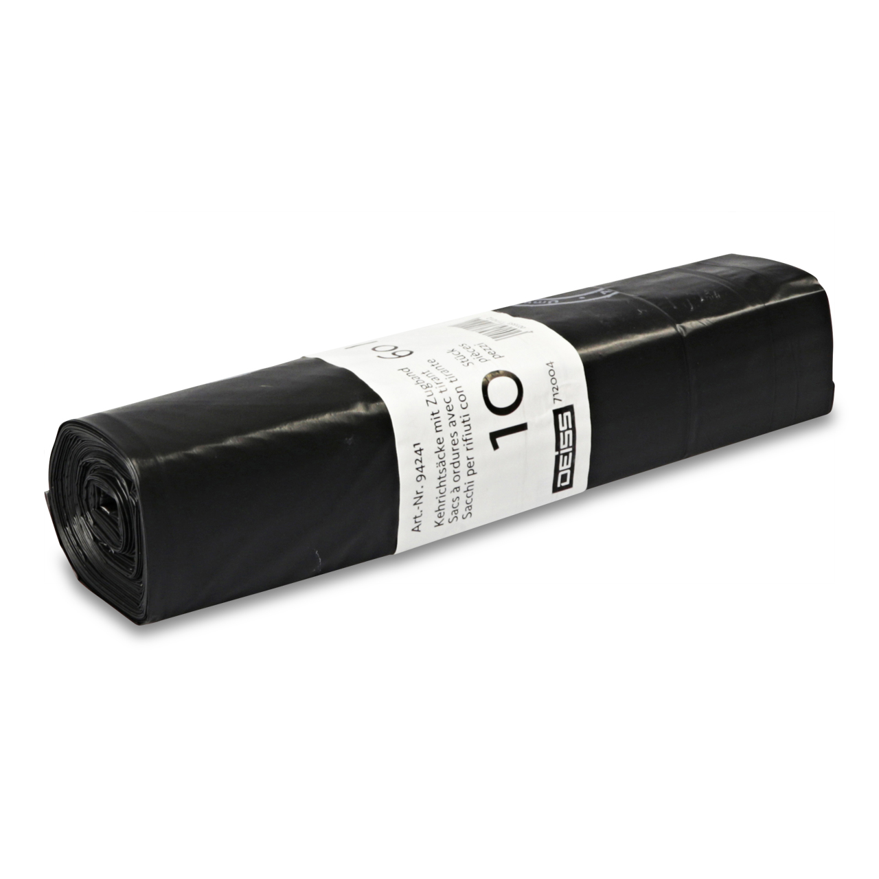 Sacs à ordures 60l avec cordon de serrage noir Sacs à ordures 60l avec cordon de serrage noir