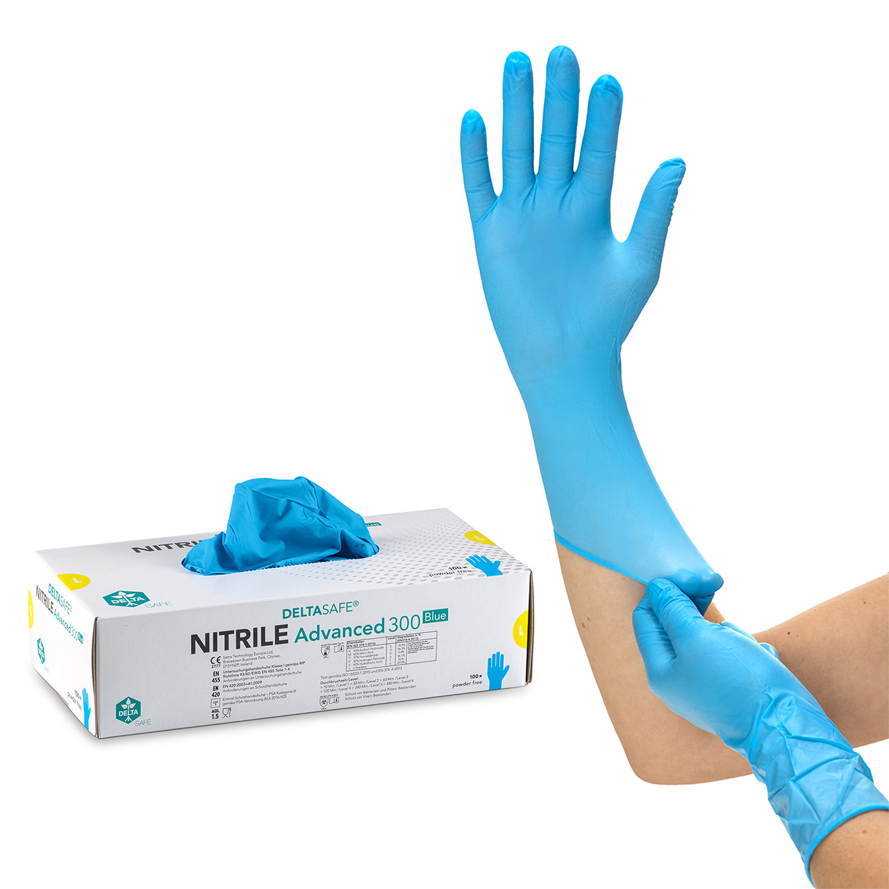 DELTASAFE® NITRILE Advanced 300 bleu, 300 mm, M