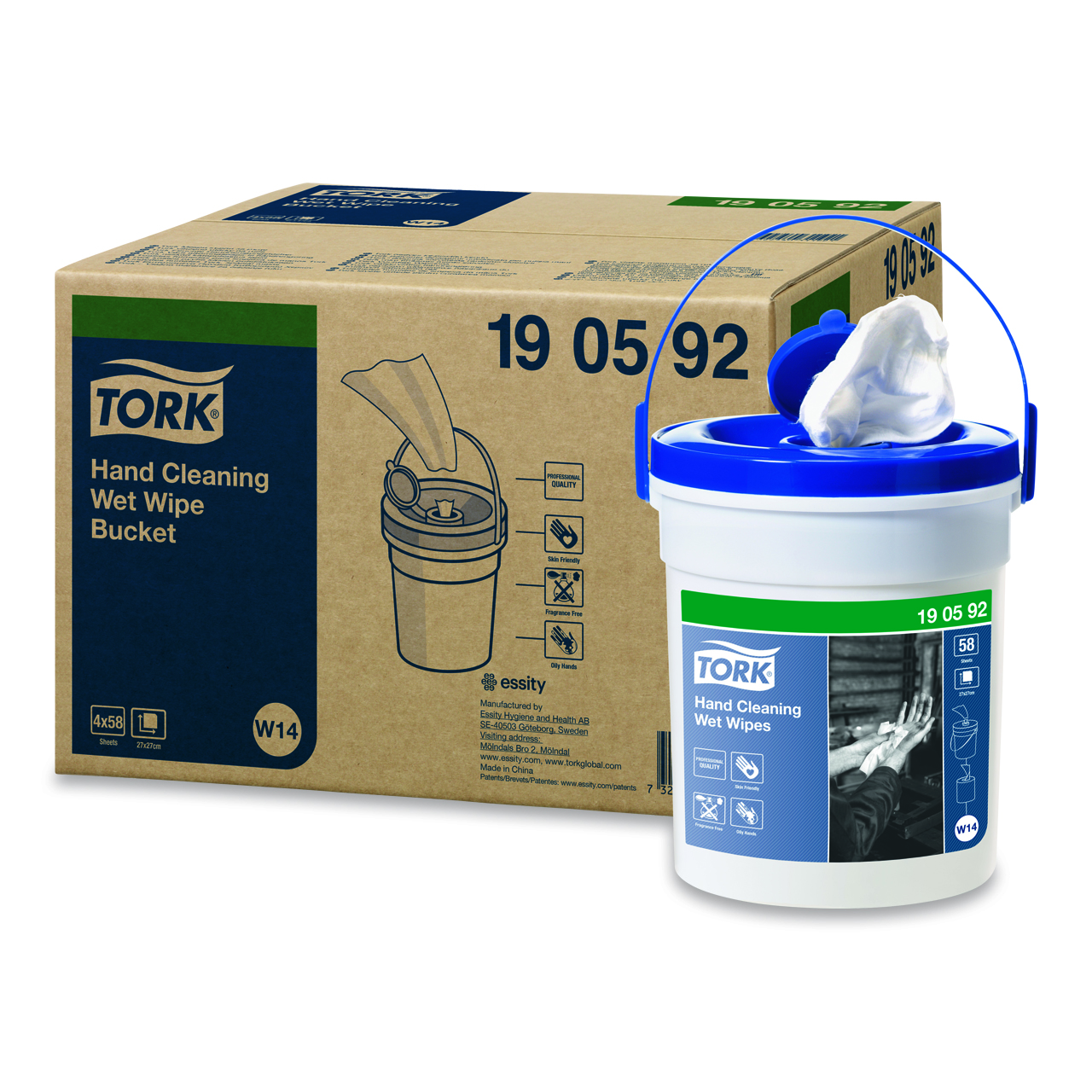 Tork Lingettes imprég. nettoyage mains W14