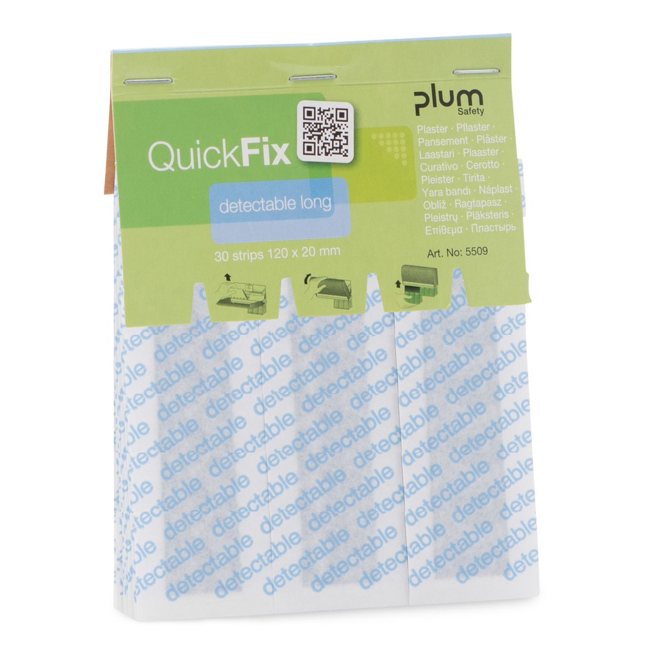 PLUM QUICKFIX Refill Pansement textile détectable long PLUM QUICKFIX Refill Pansement textile détectable long