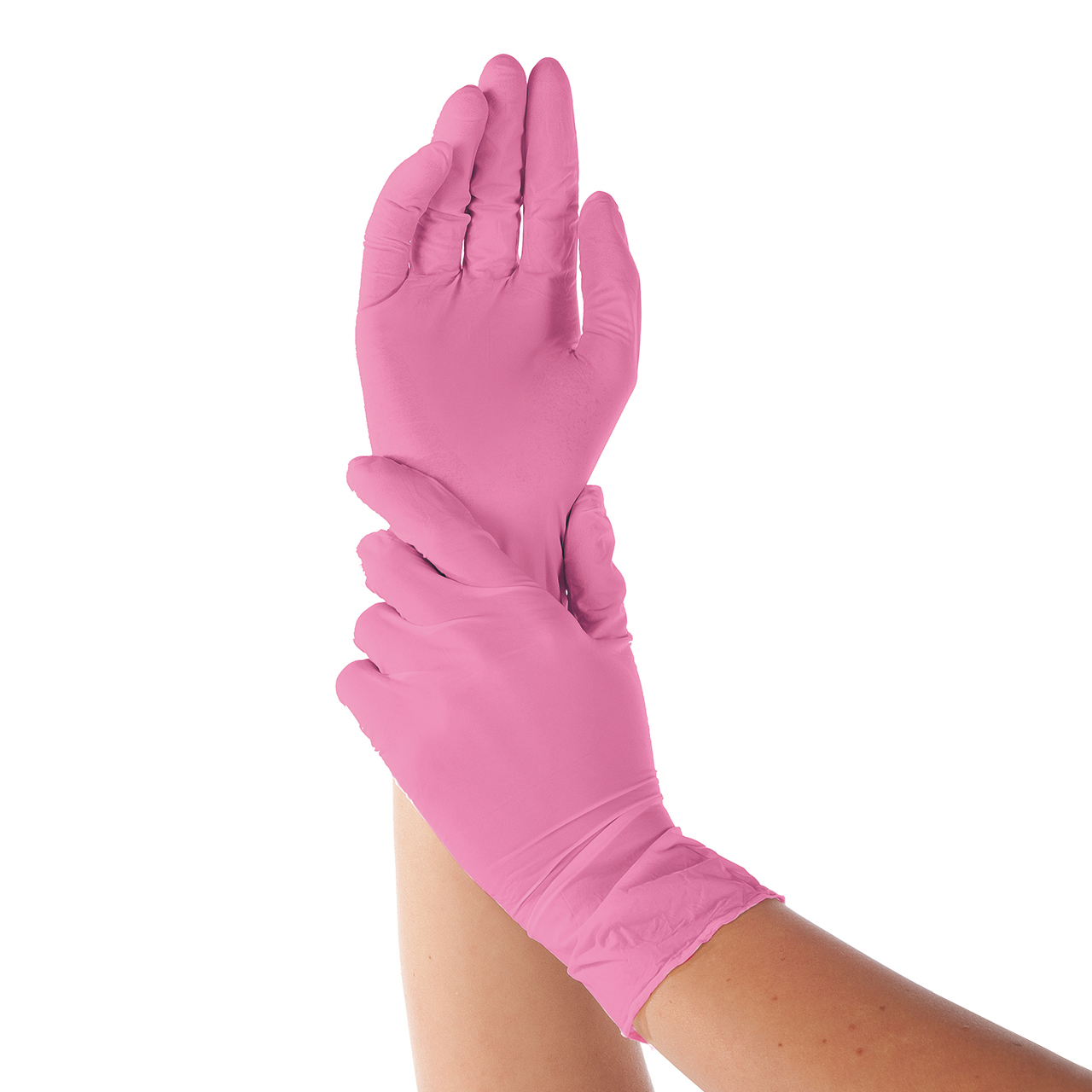 Gants en nitrile Safe Light roses M