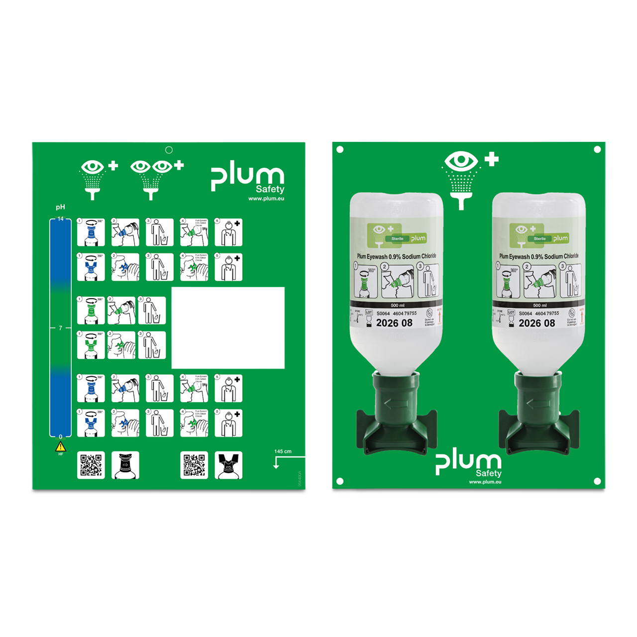 PLUM Station lave-oeil 2x NaCl à 500 PLUM Station lave-oeil 2x NaCl à 500