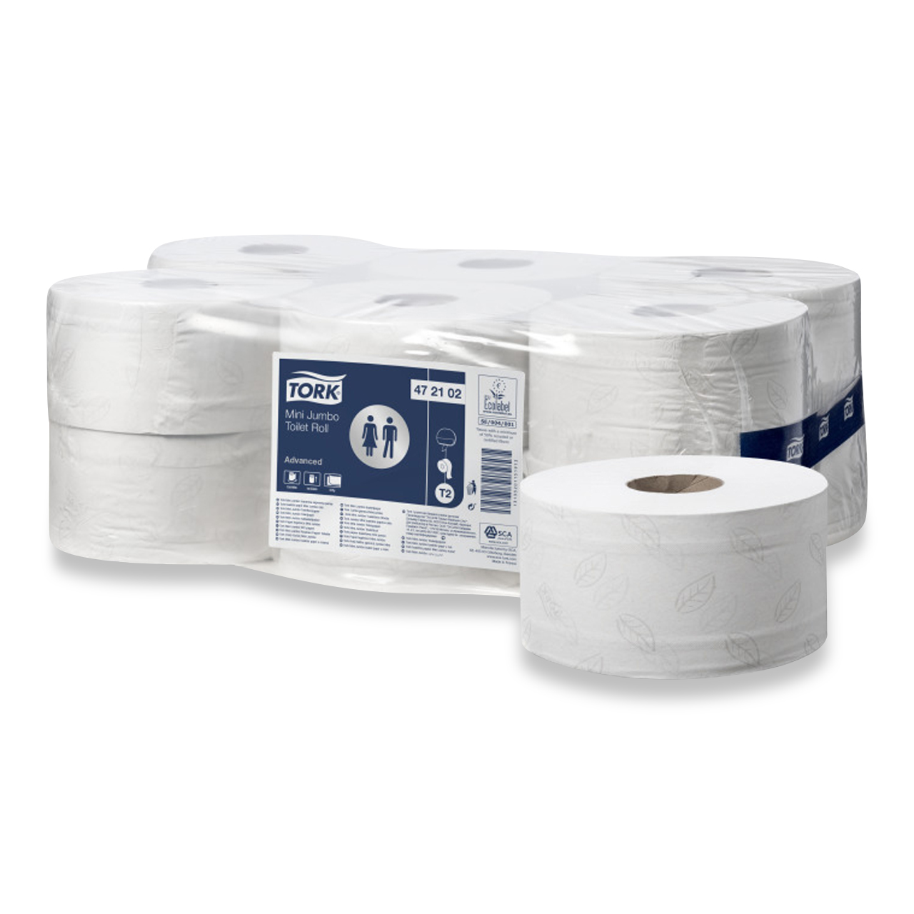 Tork Papier de toilette Mini Jumbo  Advanced T2 Tork Papier de toilette Mini Jumbo  Advanced T2