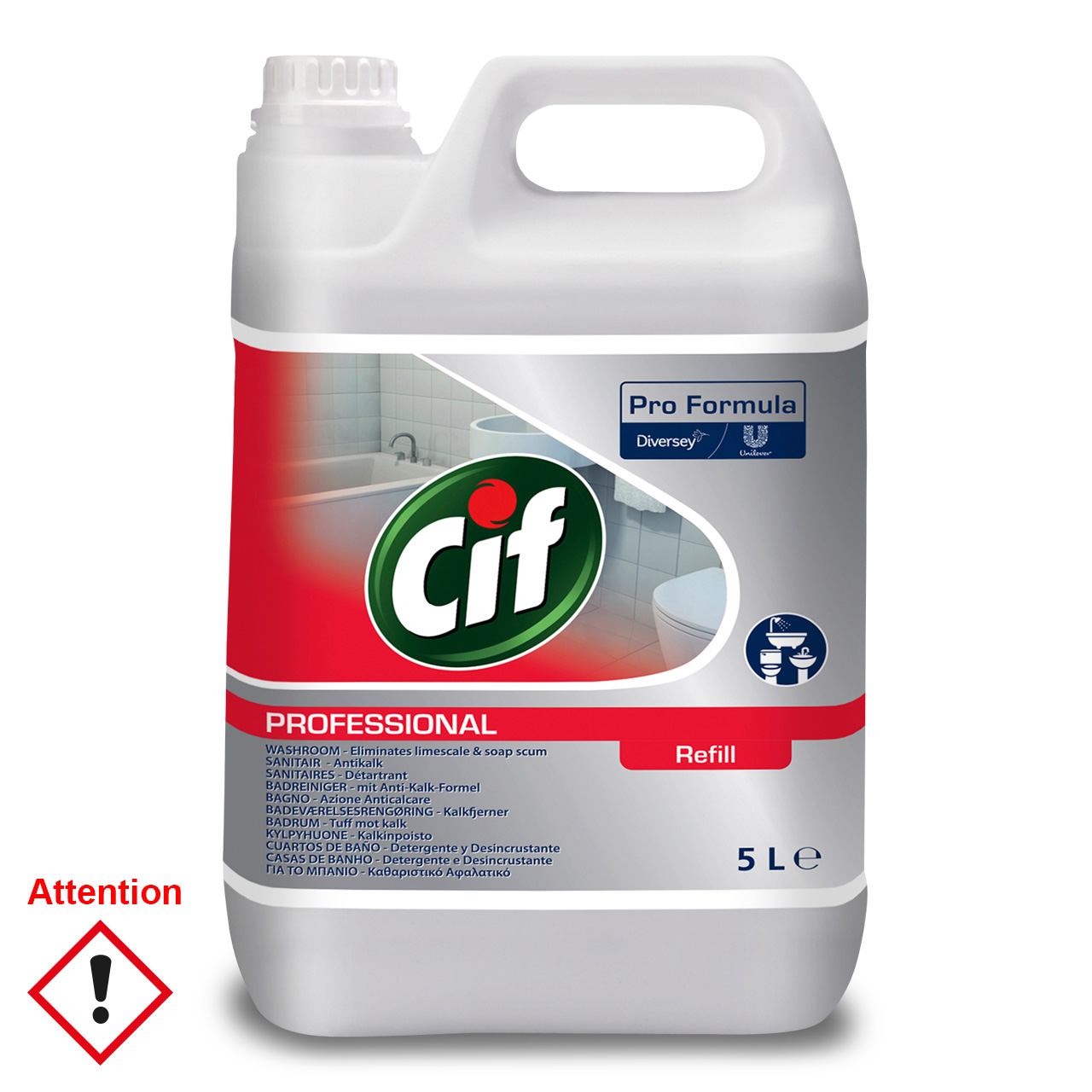 Cif Professional Nettoyant sanitaires 2en1 750 ml